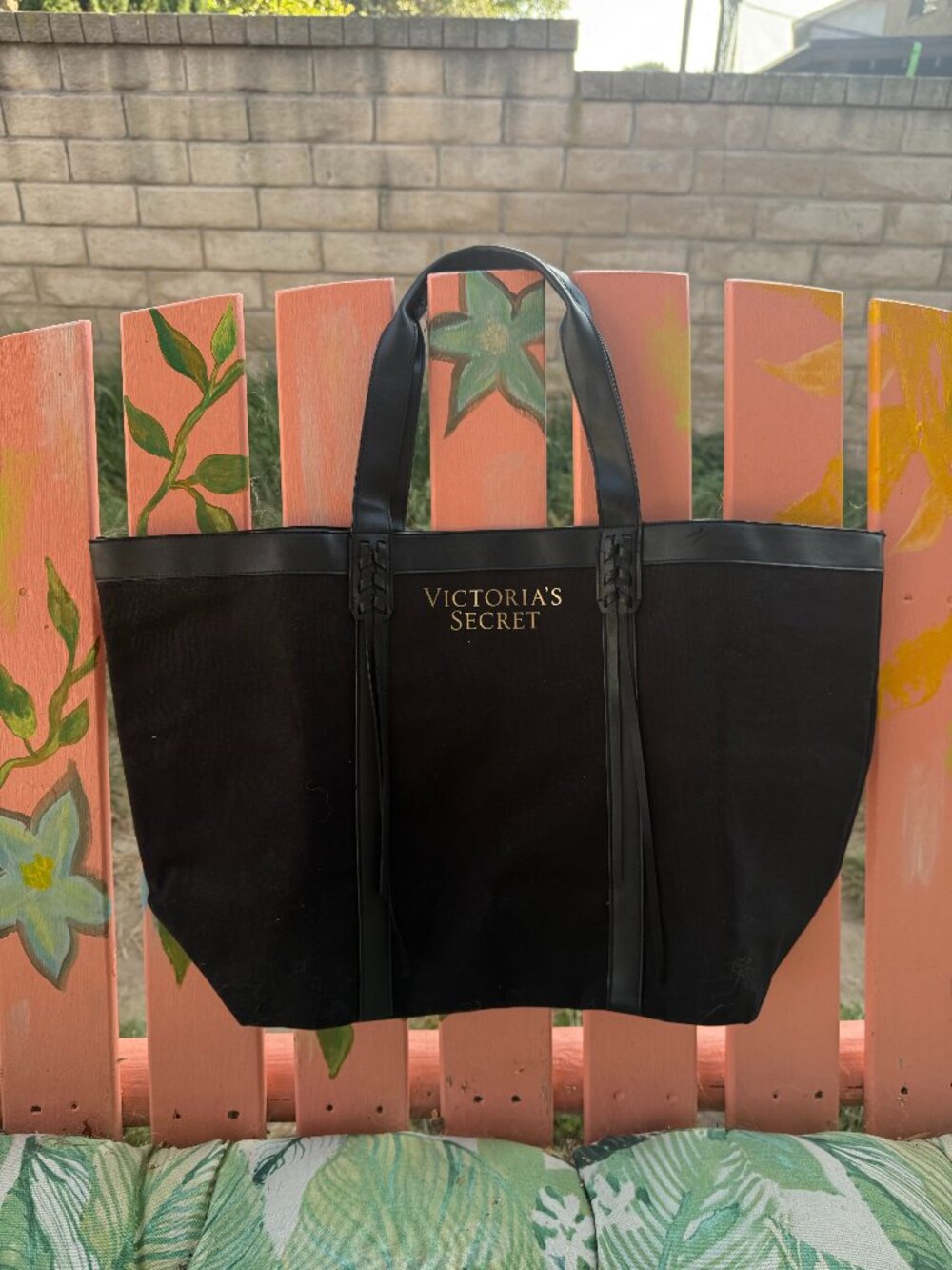 Large Velvet Victoria's Secret Limited Edition Tote